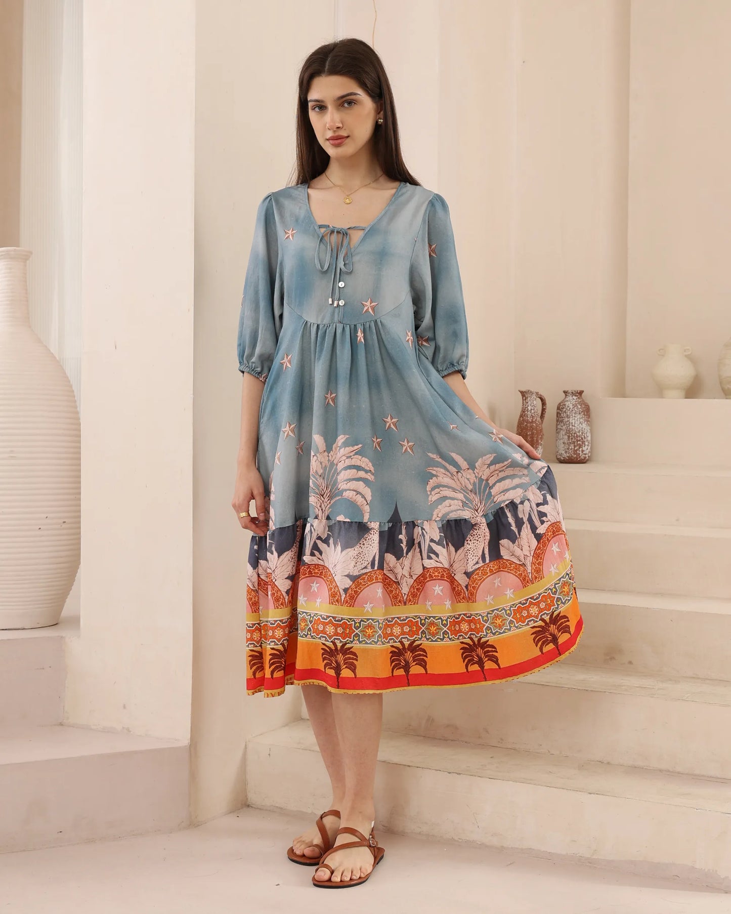 OASIS Midi Dress - SKY
