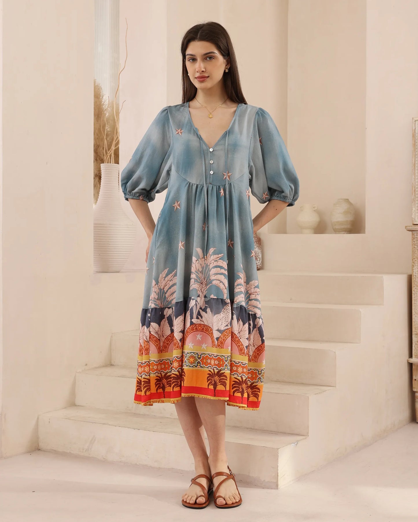 OASIS Midi Dress - SKY