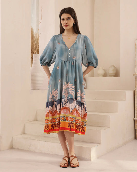 OASIS Midi Dress - SKY