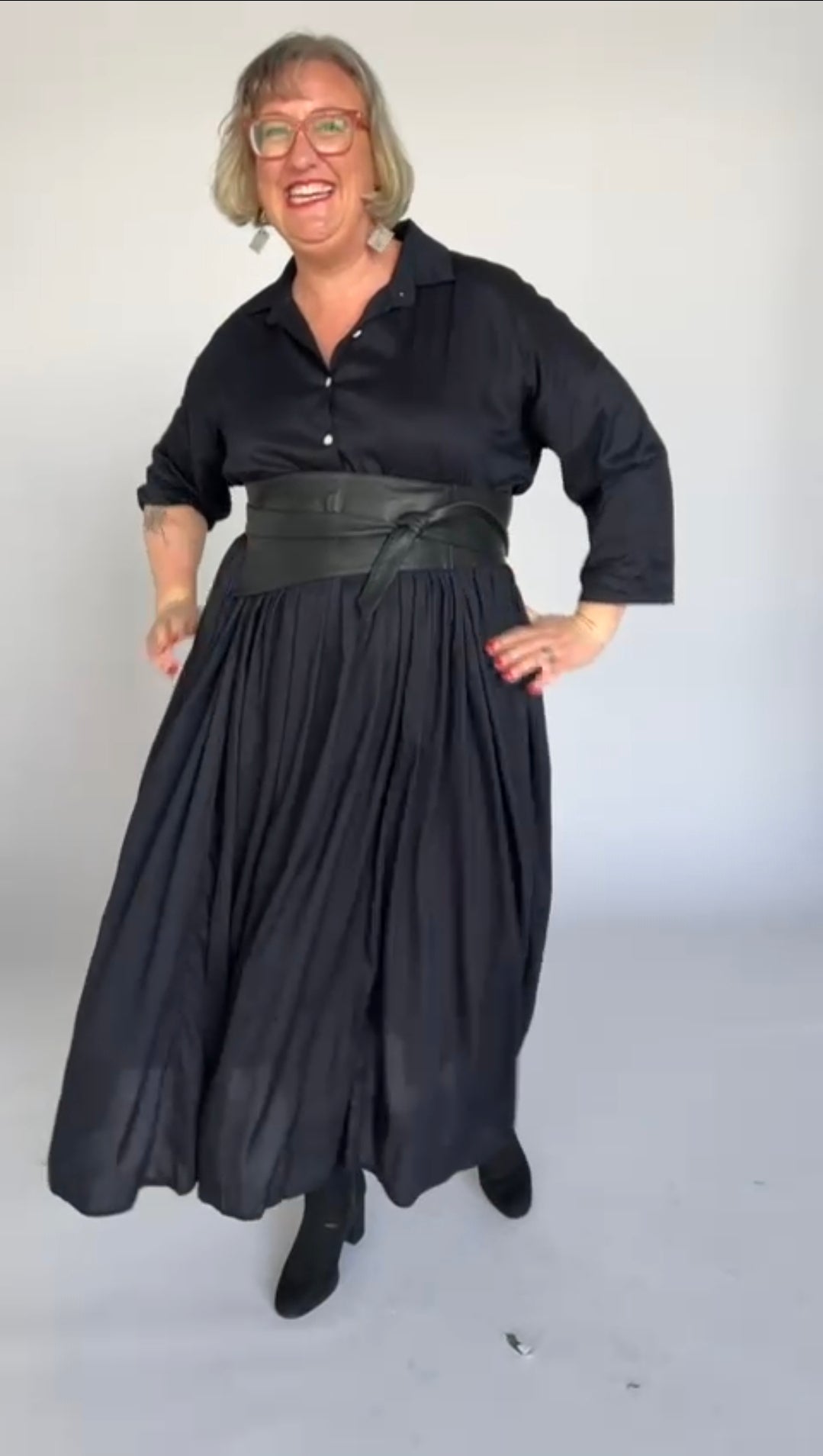 INDIAN SUMMER Maxi Dress - Total Eclipse (Deep Black)