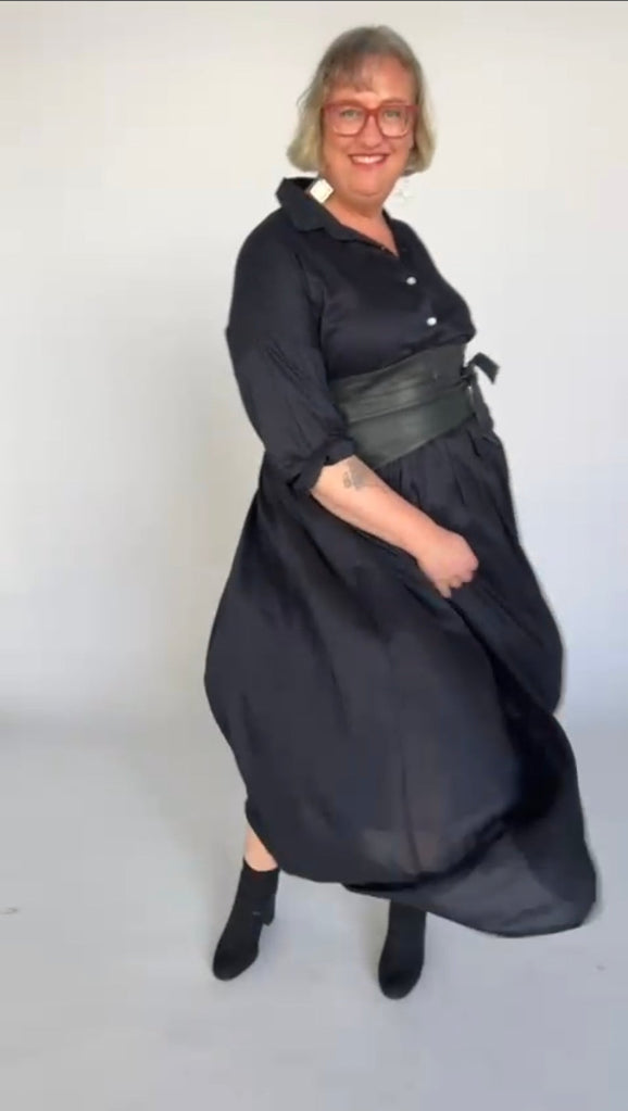 INDIAN SUMMER Maxi Dress - Total Eclipse (Deep Black)
