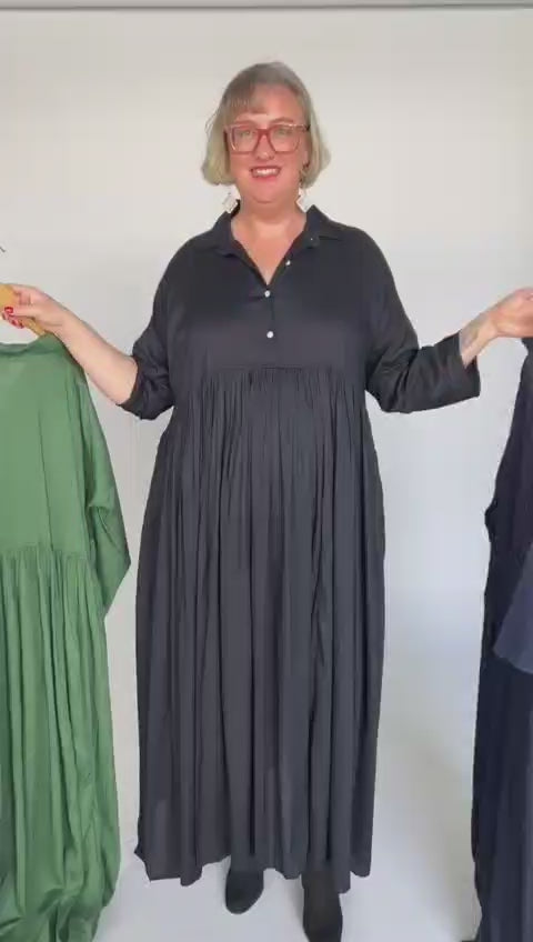 INDIAN SUMMER Maxi Dress - Total Eclipse (Deep Black)